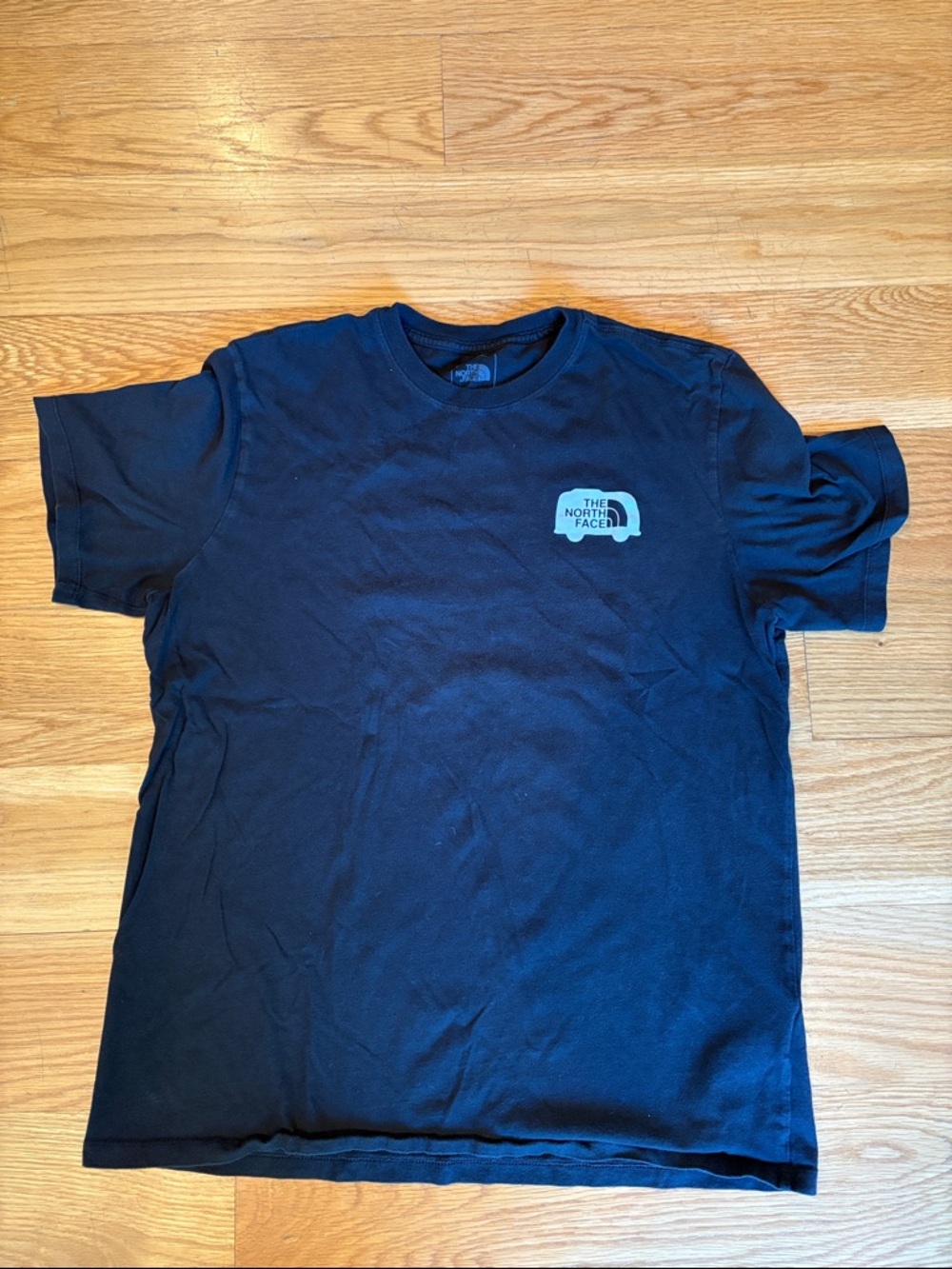 The North Face Men’s Short Sleeve Tee in Navy with White Logo